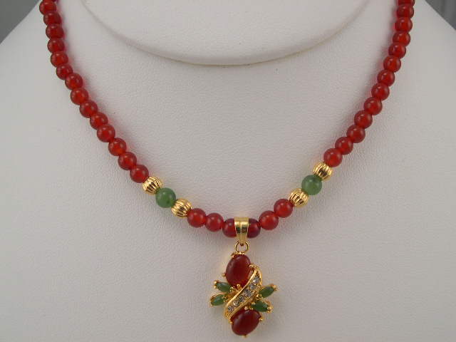 carnelian with pendant beaded jewelry