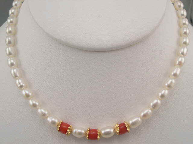 coral barrel with pearl